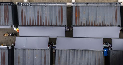 Container awnings weatherproof